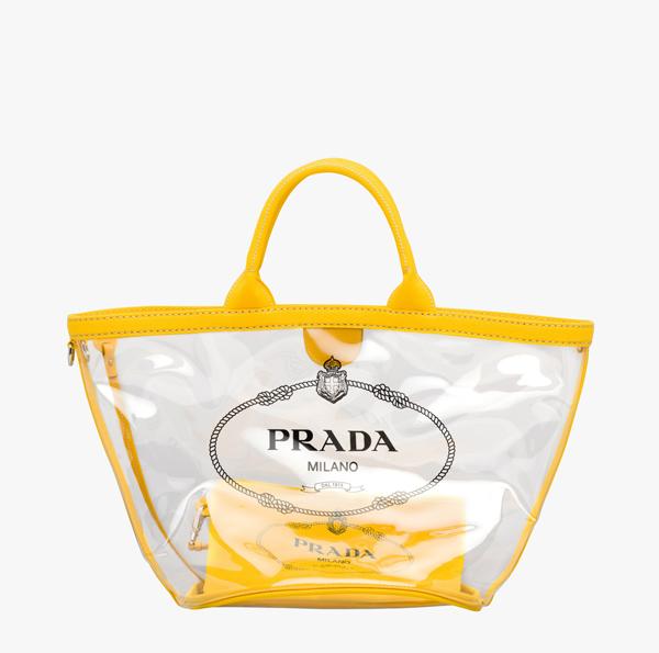 PRADA プラダ コピー ビニール トバッグ ハンドバッグ 1BG166 soleil